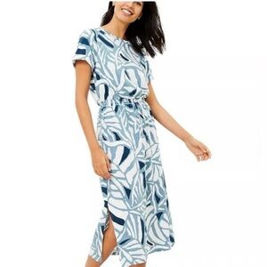 LOFT Beach cotton midi slit dress